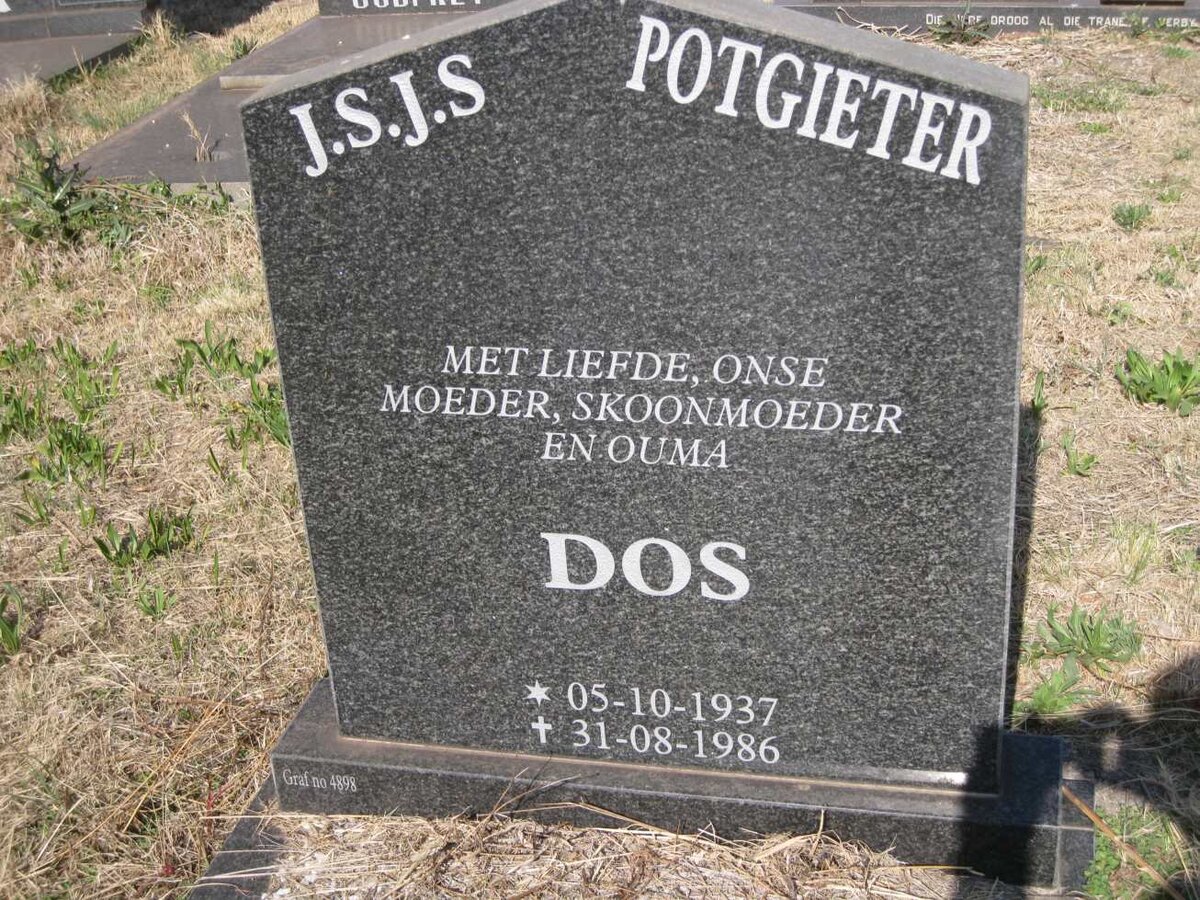 POTGIETER J.S.J.S. 1937-1986