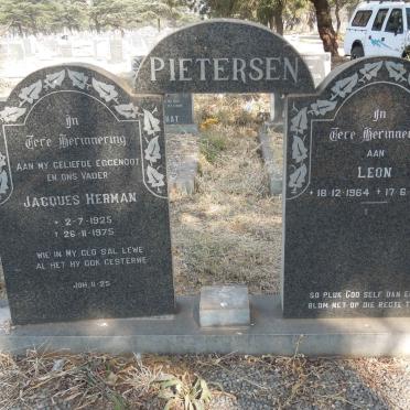 PIETERSEN Jacques Herman 1925-1975 :: PIETERSEN Leon 1964-1999