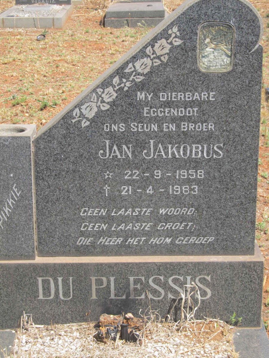 PLESSIS Jan Jakobus, du 1958-1983