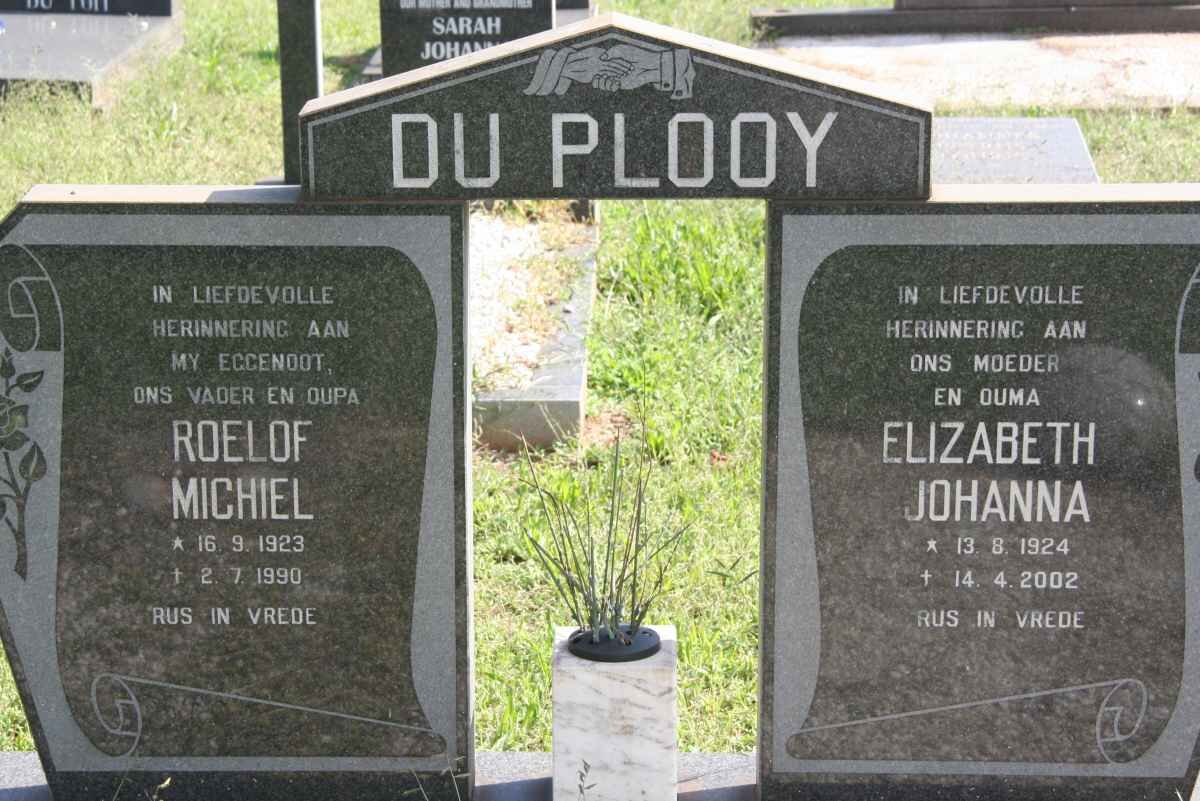 PLOOY Roelof Michiel, du 1923-1990 &amp; Elizabeth Johanna 1924-2002