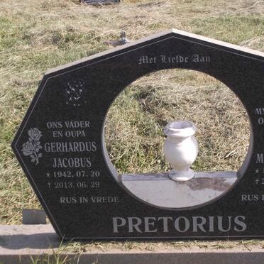 PRETORIUS Gerhardus Jacobus 1942-2013 &amp; Martha Magdalena 1934-2008