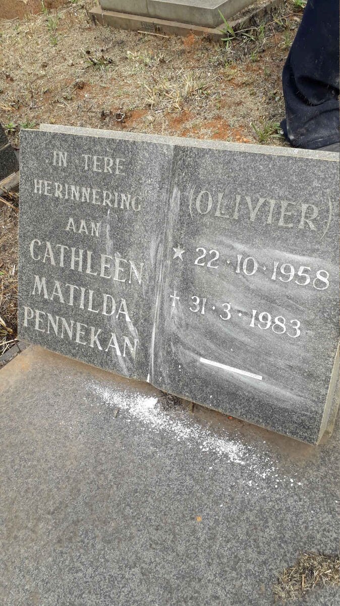 PENNEKAN Cathleen Matilda nee OLIVIER 1958-1983