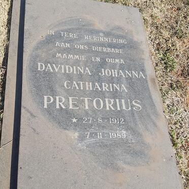 PRETORIUS Davidina Johanna Catharina 1912-1989