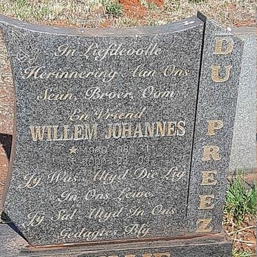 PREEZ Willem Johannes, du 1960-2000