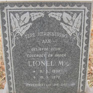 RENSBURG Lionel M., van 1932-1972