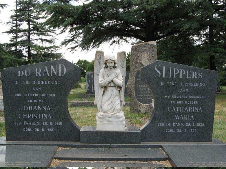 RAND Johanna Christina, du nee FAASEN 1910-1956 :: SLIPPERS Catharina Maria nee DU RAND 1935-1976