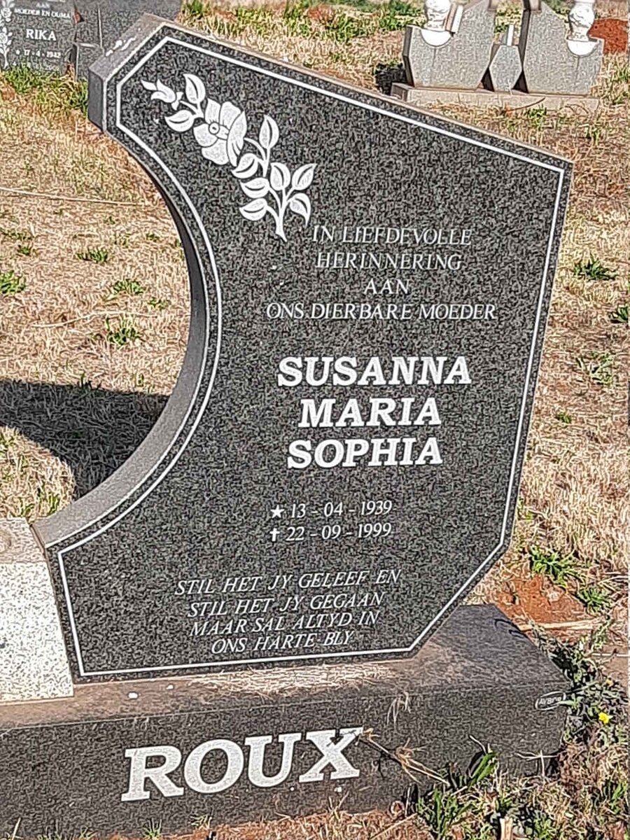 ROUX Susanna Maria Sophia 1939-1999