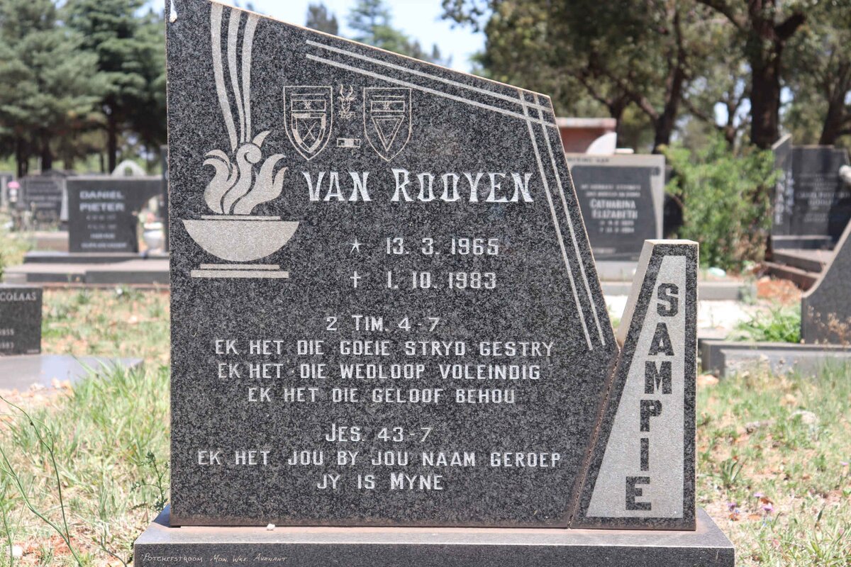 ROOYEN Sampie, van 1965-1983