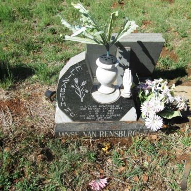 RENSBURG Elizabeth M.C., Janse van 1913-1993