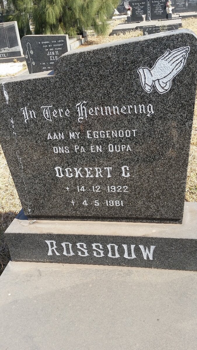 ROSSOUW Ockert C. 1922-1981