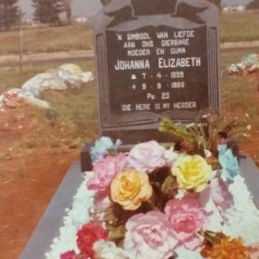 ROSSOUW Johanna Elizabeth nee VAN NIEKERK 1899-1985