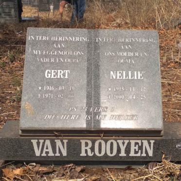 ROOYEN Gert, van 1916-1971 &amp; Nellie 1915-2000