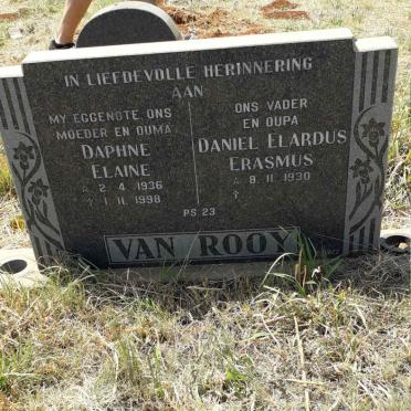 ROOY Daniel Elardus Erasmus, van 1930- &amp; Daphne Elaine 1936-1998