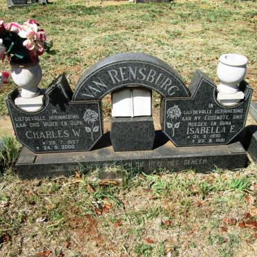 RENSBURG Charles W., van 1927-2000 &amp; Isabella E. 1930-1991