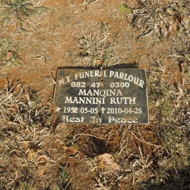 RUTH Manqina Mannini 1952-2010