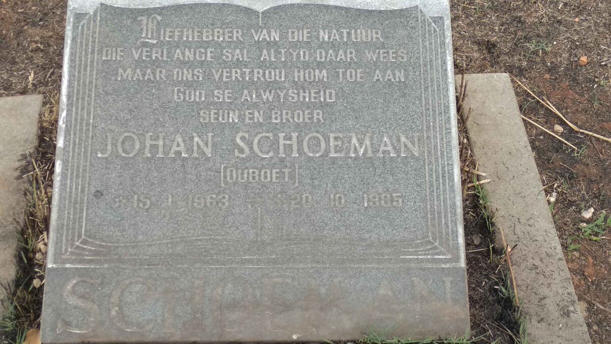 SCHOEMAN Johan 1963-1985