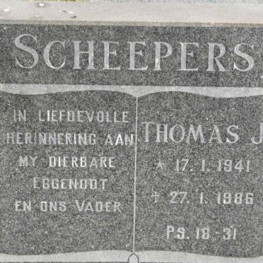 SCHEEPERS Thomas J. 1941-1986