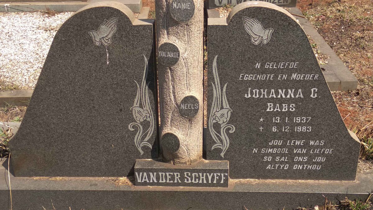 SCHYFF Johanna C., van der 1937-1983