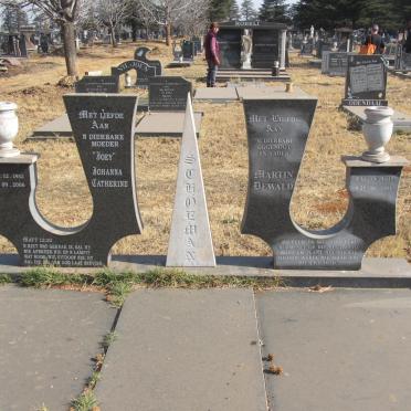 SCHOEMAN Martin Dewald 1949-1996  &amp; Johanna Catherine 1952-2006