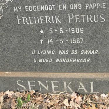 SENEKAL Frederik Petrus 1906-1967