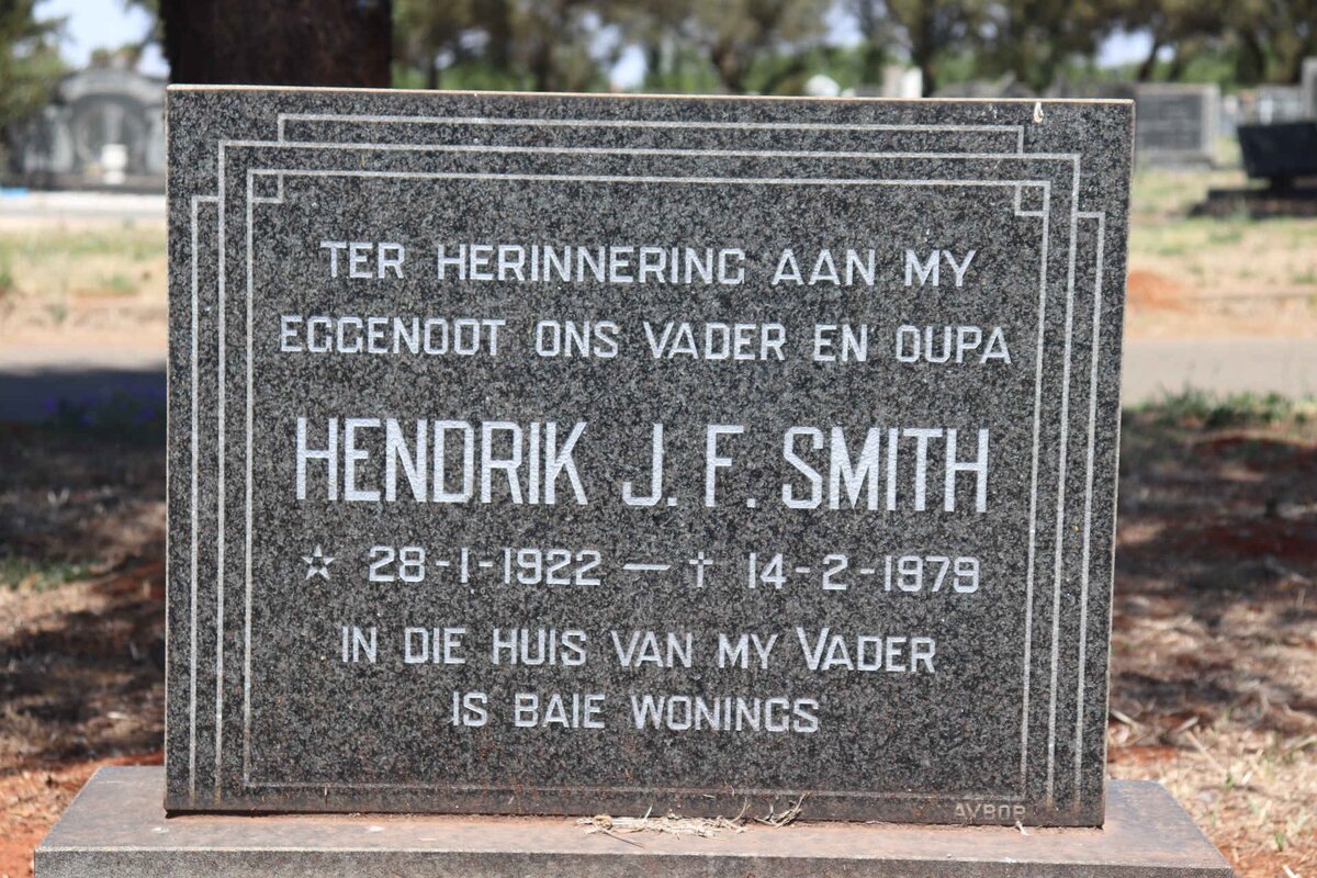 SMITH Hendrik J.F. 1922-1979