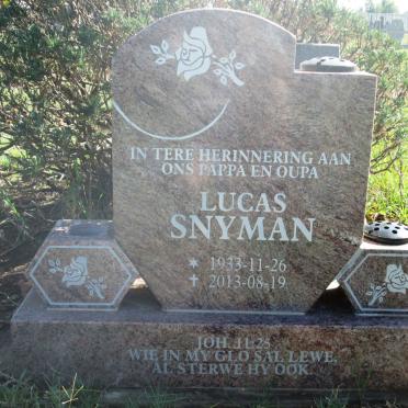 SNYMAN Lucas 1933-2013