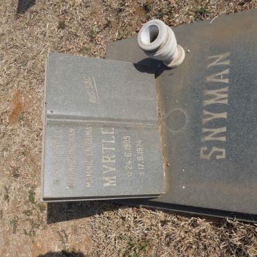 SNYMAN Myrtle 1905-1974