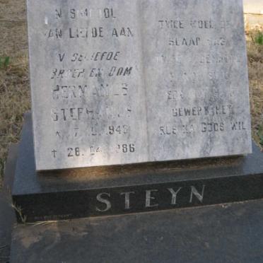 STEYN Hermanus Stephanus 1948-1986