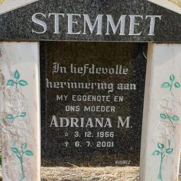 STEMMET Adriana M. 1956-2001