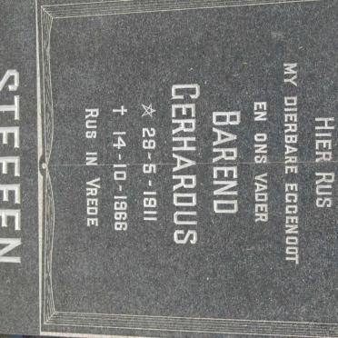 STEFFEN Barend Gerhardus 1911-1966