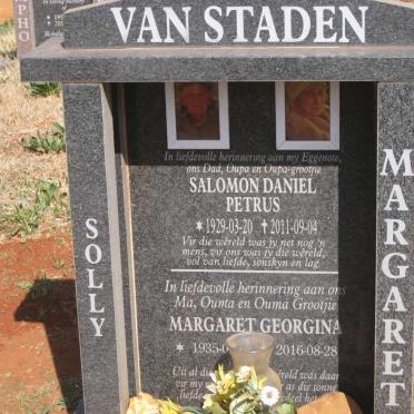 STADEN Salomon Daniel Petrus, van 1929-2011 & Margaret Georgina 1935-2016
