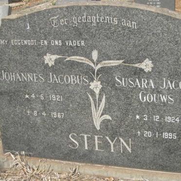 STEYN Johannes Jacobus 1921-1967 &amp; Susara Jacoba GOUWS 1924-1995