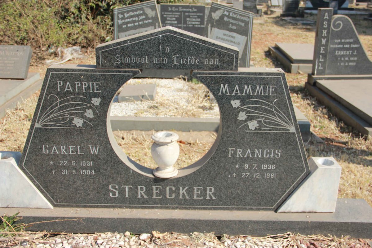 STRECKER Carel W. 1931-1984 &amp; Francis 1936-1981