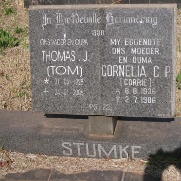 STUMKE Thomas J. 1928-2006 & Cornelia C.P. 1936-1986