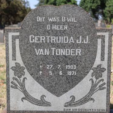 TONDER Gertruida J.J., van 1903-1971