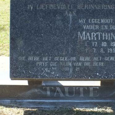 TAUTE Marthinus 1931-1995