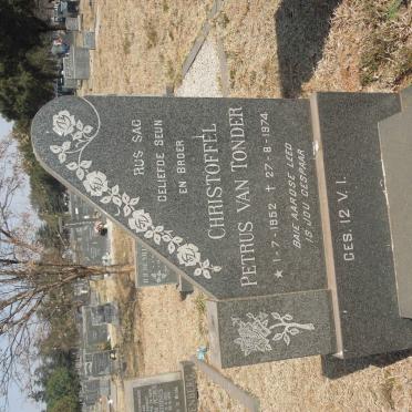 TONDER Christoffel Petrus, van 1952-1974