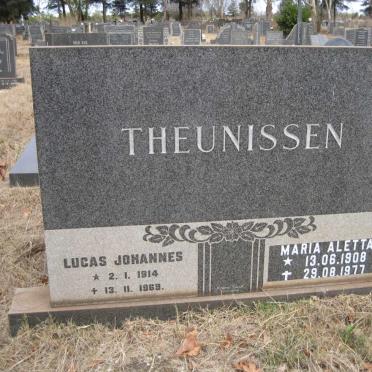 THEUNISSEN Lucas Johannes 1914-1969 &amp; Maria Aletta 1908-1977