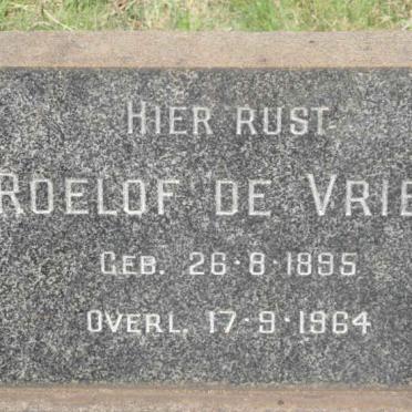 VRIES Roelof, de 1895-1964