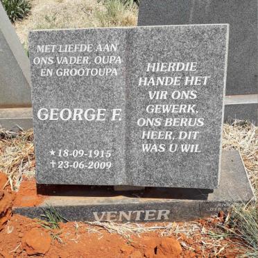 VENTER George F. 1915-2009