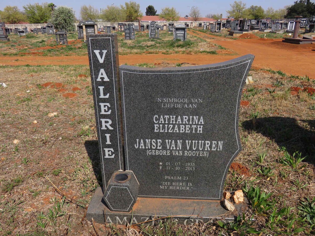 VUUREN Catharina Elizabeth, Janse van nee VAN ROOYEN 1935-2013