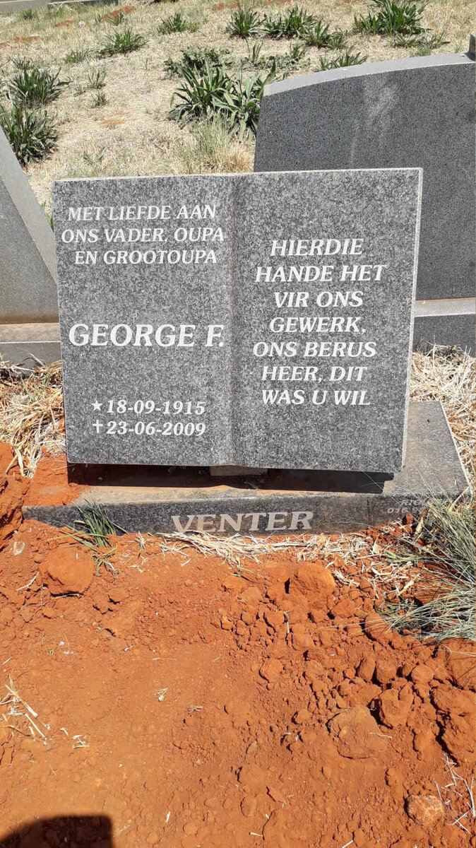 VENTER George F. 1915-2009