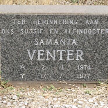 VENTER Sydney 1943-1977 &amp; Leontina 1947-1977 :: VENTER Samanta 1974-1977