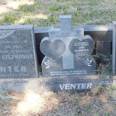 VENTER Izak Stephanus 1906-1992 &amp; Maria J.P. 1918-1982 :: VENTER Jan Albertus 1946-2012