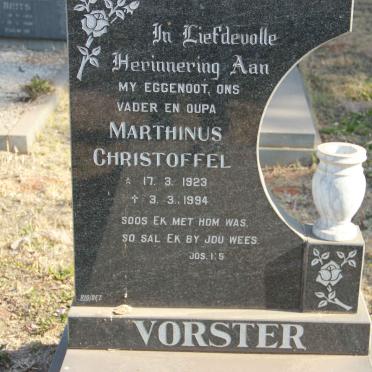 VORSTER Marthinus Christoffel 1923-1994