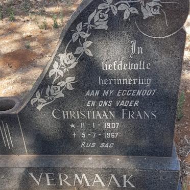 VERMAAK Christiaan Frans 1907-1967