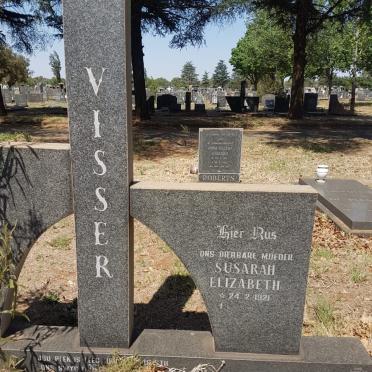 VISSER Piet Joshua 1920-1972 &amp; Susarah Elizabeth 1921-