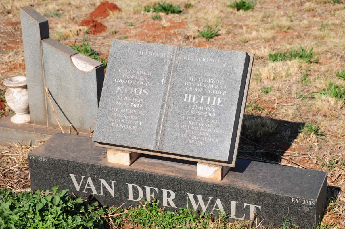 WALT Koos, van der 1929-2012 & Hettie 1931-2000