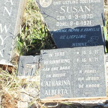 WYK Susan, van 1970-1971 :: VAN  WYK Catharina Alberta 1971-1971