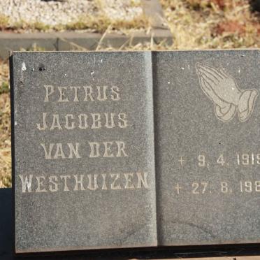 WESTHUIZEN Petrus Jacobus, van der 1919-1982 &amp; Catharina Elena Maria 1923-1993 _1